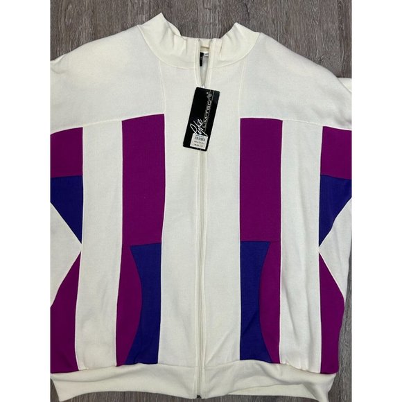 Pyke Limited Full Zip Long Sleeve Sweatshirt Vtg 90's Women's XL NWT Jacket - Picture 2 of 7